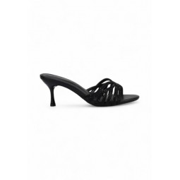 68187 Women Mules Low Heels Sandals In Black